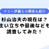 杉山治夫の現在は？テリー伊藤との関係は？生い立ちなどについても調査！