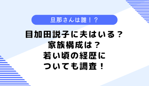 目加田説子に夫はいる？家族構成は？若い頃の経歴についても調査してみた！