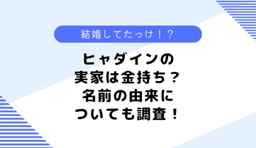 ヒャダインの実家は金持ち？結婚してる？名前の由来についても調査！