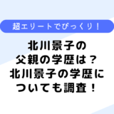 北川景子の父親の学歴は？勤務先はどこ？北川景子の学歴についても調査！