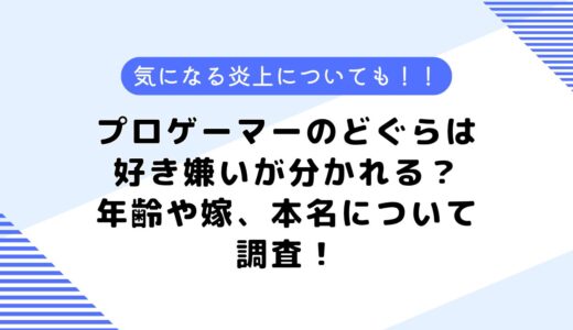 どぐらは好き嫌いが分かれる？年齢や嫁や本名、炎上について調査してみた！